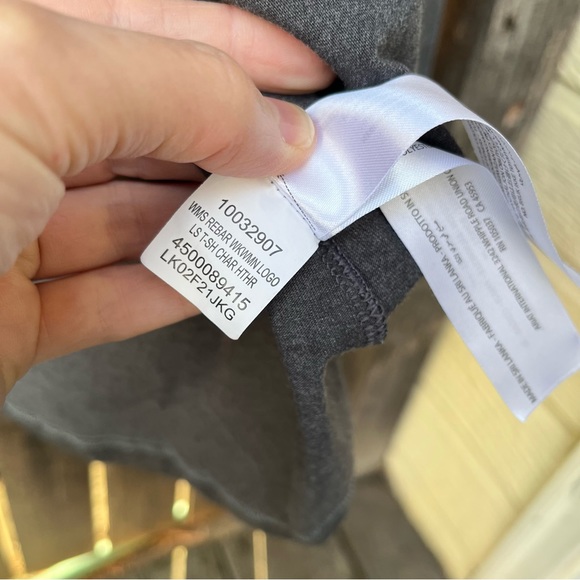 Ariat Wm’s Rebar Workman Logo Long Sleeve T-shirt  In Charcoal Gray Sz S - Picture 11 of 14